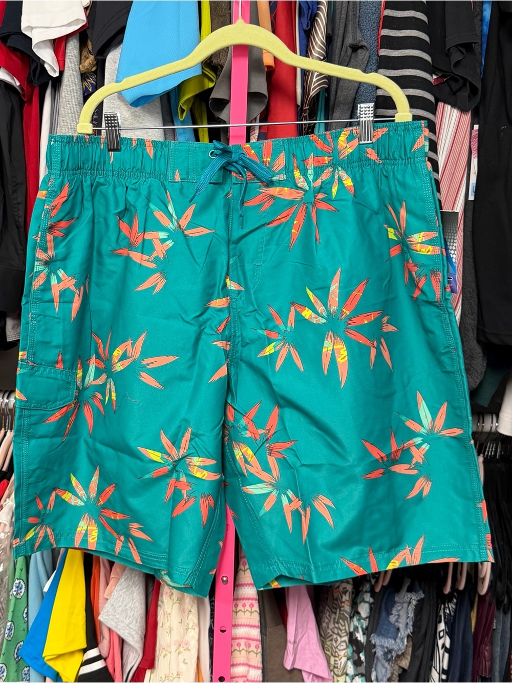 Kavu men’s size XXL swim shorts swimsuit UPF50+ trunks green tropical $38 new